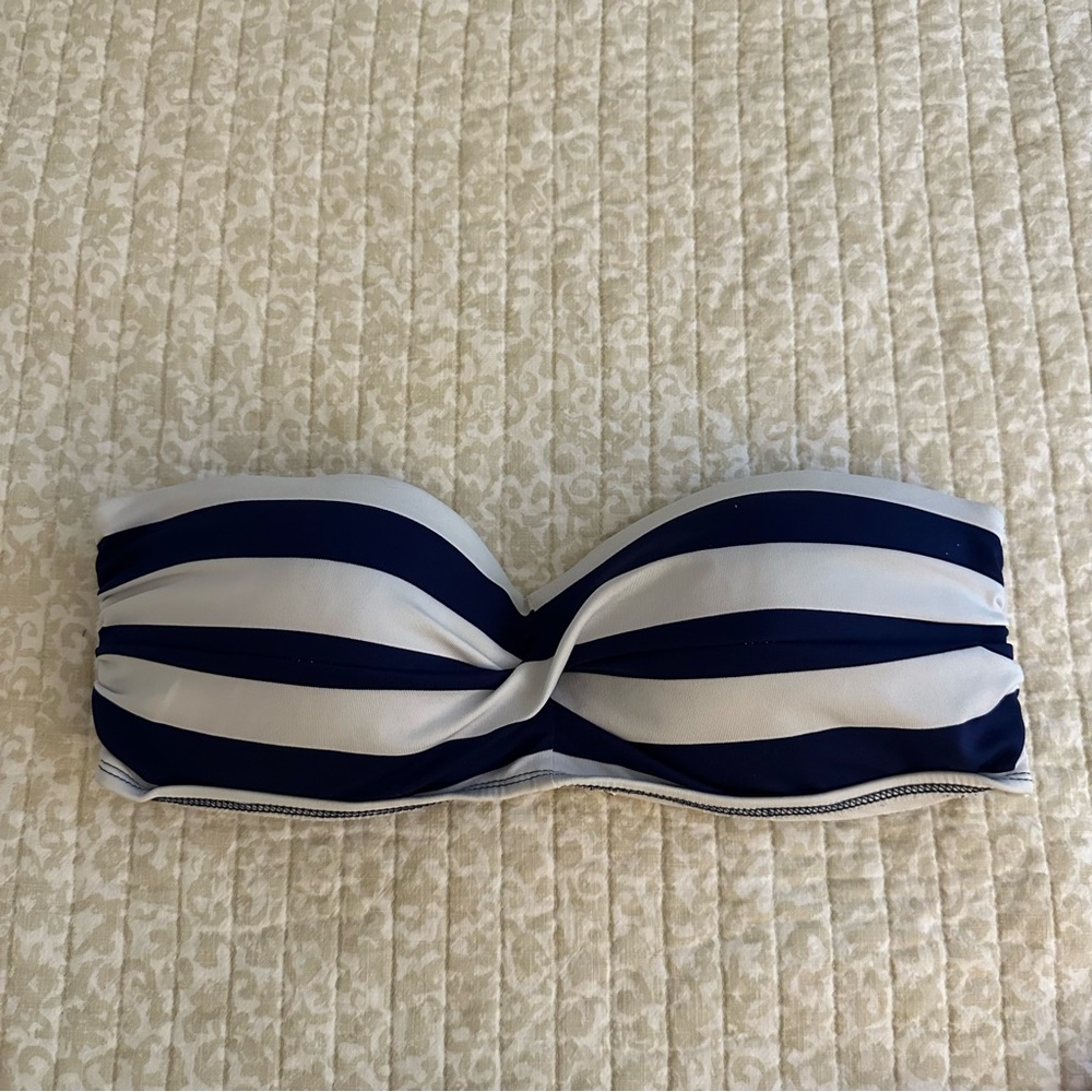 NWOT cute striped swim top strapless